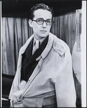 [Donald Madden in "Black Comedy".]