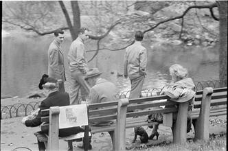 Men Are Such Wolves [People sitting on a park bench.]