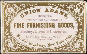 Union Adams, Importer and Manufacturer of Fine Furnishing Goods