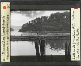 "Manhattan Island North." Northern tip of New York City. Still in its primitive state. Contrast this view with the Battery.