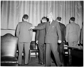 Dale Carnegie [Students in a Dale Carnegie public speaking class.]