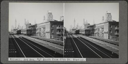 7225401. 3rd Ave. "L" South from 67th St. Station.