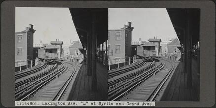 11144801. Lexington Ave. "L" at Myrtle and Grand Aves.