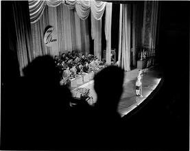 Swing Band Contest Sponsored by LOOK [Band with female singer performing on stage.]
