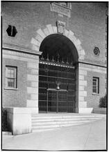 Jewish Theological Seminary, Broadway and 122nd Street. Entrance gates from left.