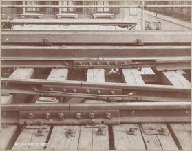 [Elevated train tracks.]