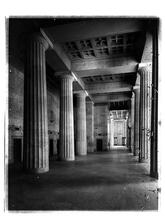 Broadway and Dey Street. N.Y. Telephone & Telegraph Building, general view of hall towards Broadway.