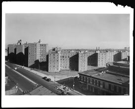 1st Avenue between 101st and 106th Street. East River Houses, City of New York Housing.