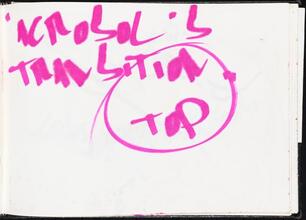 Aerosol's Transition [Page in ERO's black book.]