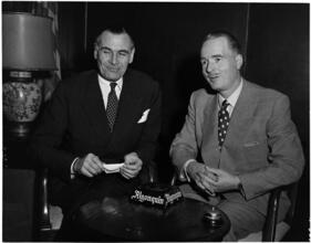 [Mr. Roosen and guest at the Hotel Algonquin.]