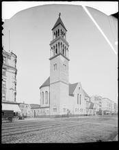 Amsterdam Avenue at the corner of West 99th Street. St. Michael's Protestant Episcopal Church.