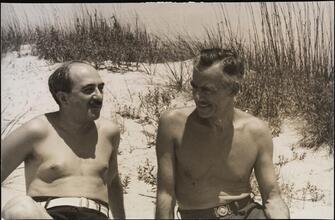 Eugene O'Neill with Lawrence Langner.