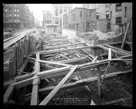 Grand Street and Norfolk Street, S.E. corner. Progress view, Corn Exchange Bank.