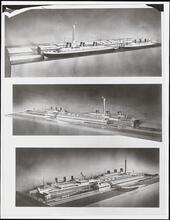 [Photomontage of Three Ship Models.]
