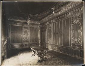 [Interior, room with table, toward door.]