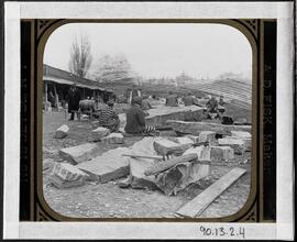 Blackwell's Island. Prisoners Breaking Stone.