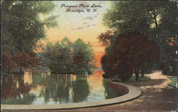 Prospect Park Lake, Brooklyn, New York.