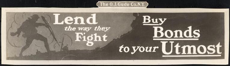 Street Scenes, etc. Showing Displays of Liberty Loan Posters during World War I [Liberty Loan billboard.]