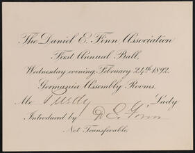 The Daniel E. Finn Association First Annual Ball