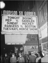 Madison Square Garden - Fight Night [People outside Madison Square Garden.]