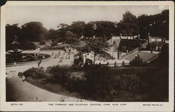 The Terrace and Fountain, Central Park, New York.