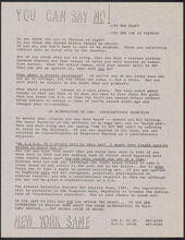 You Can Say No! To the Draft, to the War in Vietnam