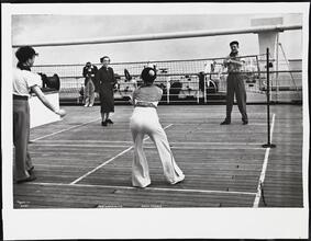 [M.S. "Lafayette", Deck Tennis.]