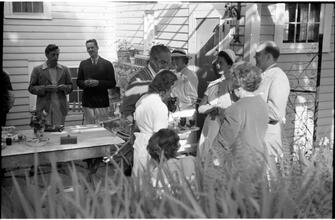 [Outdoor social gathering.]
