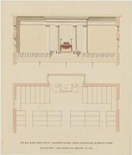 Plan and Chancel End of the Baptist Church in Amity St. N.Y.
