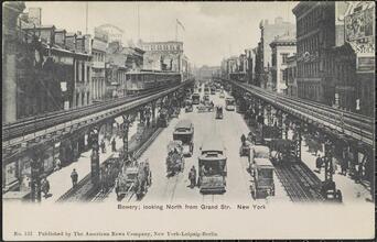 Bowery; looking North from Grand Str. New York.