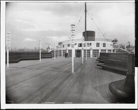 [S.S. "Normandie", Terrace.]
