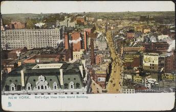 New York. Bird's-Eye View from World Building.