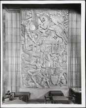 [S.S. "Normandie", Dining Salon, Starboard Side Forward, Cabin Class.]