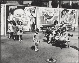 Children's Aid Society, Converted Lot (Formerly Demolished Slum Houses) Outdoor Playground with Supervised Control, Upper West Side.