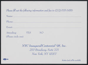 [1998 Inaugural Celebration Borough of Brooklyn.]