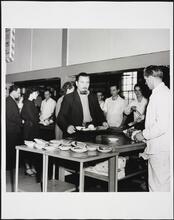 [Cafeteria line at Ellis Island.]