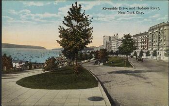 Riverside Drive and Hudson River. New York City.