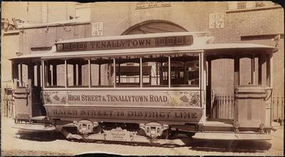 Electric Cars [Tenallytown streetcar No. 4, High Street & Tenallytown Road, Water Street to District Line, with Thomson-Houston motor.]