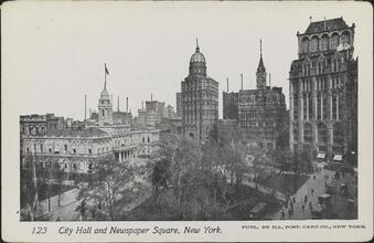 City Hall and Newspaper Square, New York.