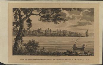View of East River or Sound, taken from Riker's Island, with a Distant View of Joshua Waddington, Esq.