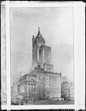 [Drawing of the Heckscher Building.]