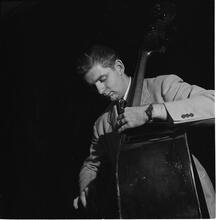 Swing Band Contest Sponsored by LOOK [Man playing an upright bass.]