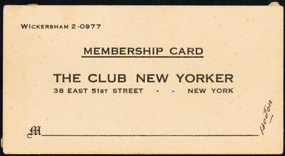 The Club New Yorker