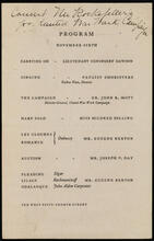 [Concert hosted by Mr. Rockefeller for the benefit of the United War Work Campaign.]