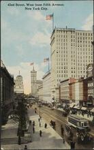 42nd Street, West from Fifth Avenue. New York City.