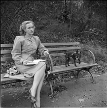 Men Are Such Wolves [Woman on a park bench.]