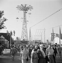 [Life Savers Candy Parachute Jump in the Amusement Zone, New York World's Fair.]
