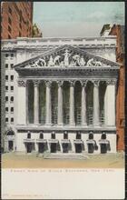 Front View of Stock Exchange, New York.