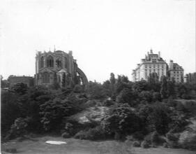 [View of the Cathedral of St. John the Divine from the park.]