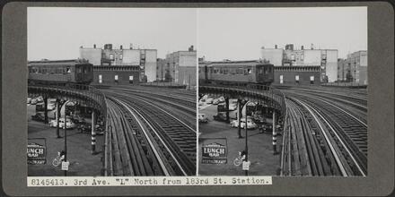 8145413. 3rd Ave. "L" North from 183rd St. Station.